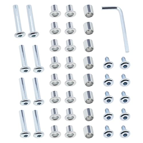Micro Traders 46pcs Inline Skate Replacement Shaft Roller Skate Replacement Accessories Aluminum Alloy Skate Wheel Set Includes Axle & Axles Screws & Wrench & Spacers