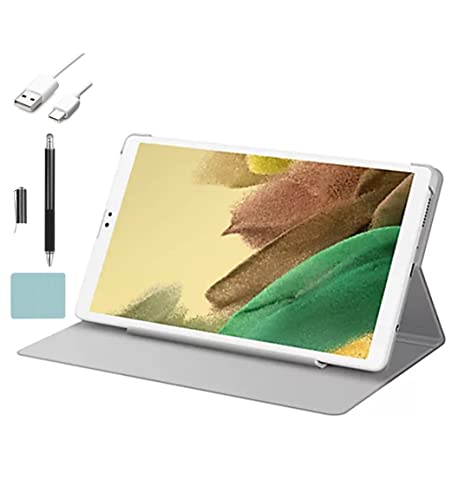 Samsung Galaxy Tab A7 Lite 8.7-inch (1340×800) WiFi Tablet Bundle, Octa-Core Mediatek MT8768T Processor, 3GB RAM, 32GB Storage, Bluetooth, Front & Rear Camera, Android Q, Silver + Accessories