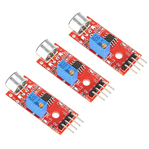 #10Gtek# High Sensitivity Microphone Sensor AVR PIC, KY-037, with Digital and Analog, for Arduino, Pack of 3