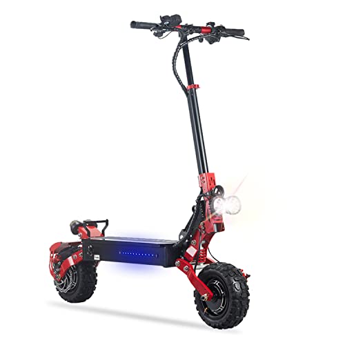 Electric Scooter for Adults, 2400W Dual Motors Up to 40 MPH & 40 Miles, Foldable Sports Scooter Fast Offroad Scooter 11″ Tubeless Tires 300lbs Max Loading