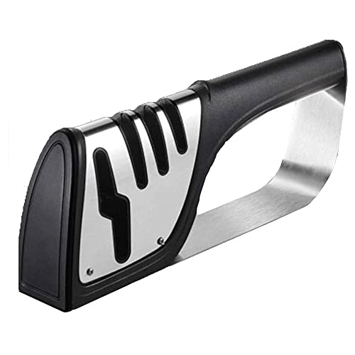 MZLXDEDIAN Knife Sharpeners – 4 Stage Kitchen Knife Scissor Sharpener to Repair, Restore, Sharp, Polish Blades, 4-in-1 Professional Manual Chef Steel Knife Scissor Sharpening Tool Kitchen Accessories