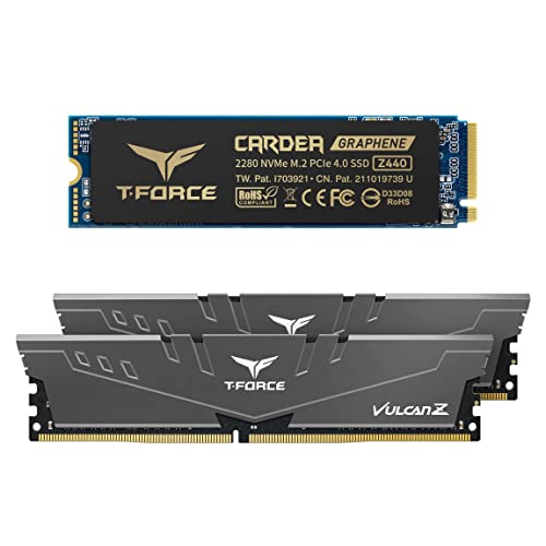 TEAMGROUP T-Force Vulcan Z DDR4 16GB Kit (2x8GB) 3200MHz (PC4-25600) CL16 Desktop Memory TLZGD416G3200HC16FDC01 Bundle with CARDEA Zero Z440 1TB NVMe PCIe Gen4 M.2 2280 Gaming SSD TM8FP7001T0C311 | The Storepaperoomates Retail Market - Fast Affordable Shopping