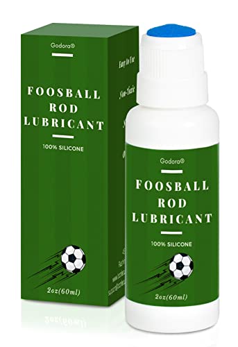 2oz Foosball Rod Lubricant with Dauber Top Applicator, 100% Pure Silicone Oil for Foosball Accessories, Long Lasting Foosball Lubrication for Foosball Table Rods, No Mess & Easy to Use