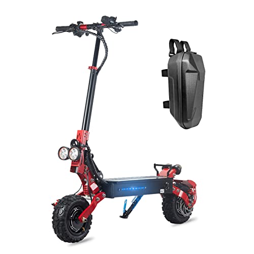 Electric Scooter for Adults 2400W Dual Motor, 3 Speed Modes Up to 40 MPH 30 Miles Range, 11″ Tires Electric Offroad Scooter Foldable Commuter Electric Scooter 300 lbs Loading