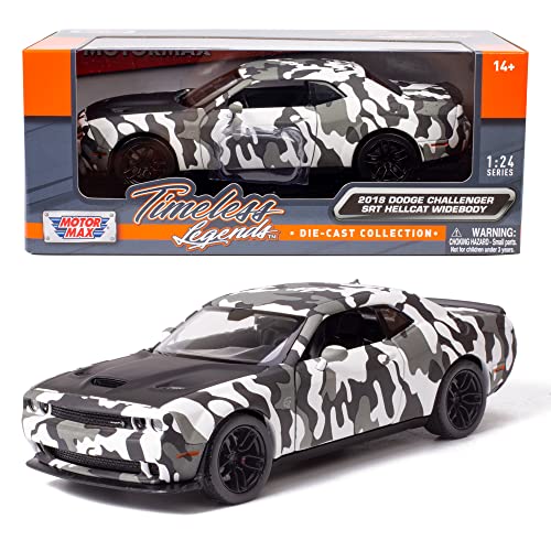 Motormax All Star Toys Exclusive 2018 Dodge Challenger SRT Hellcat Widebody Camouflage 1/24 Diecast Model Car 79350 Camo