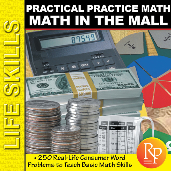 CONSUMER MATH IN THE MALL: 250 Real-Life Word Problems | Percents | Discounts