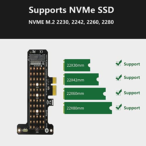 GELRHONR M.2 NVME SSD to PCIe X1 Host Controller Expansion Card,Supports 2280, 2260, 2242, 2230 Solid State Drives(Do not Support NGFF) | The Storepaperoomates Retail Market - Fast Affordable Shopping