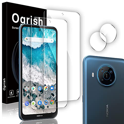 Ogrish [2+2 Pack] Tempered Glass Screen Protector for Nokia X100 and 2 Pack Camera Lens Protector – Anti-Fingerprint, Anti-Scratch, HD Clarity
