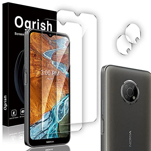 Ogrish [2+2 Pack] Tempered Glass Screen Protector for Nokia G300 5G – and Camera Lens Protector – Anti-Fingerprint, Anti-Scratch, HD Clarity