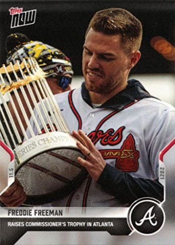 2021 Topps Now #OS-03 Freddie Freeman Raises Braves World Series Championship Trophy Baseball Card | The Storepaperoomates Retail Market - Fast Affordable Shopping