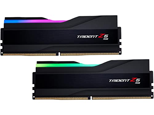 G.Skill Trident Z5 RGB Series (Intel XMP) 32GB (2 x 16GB) 288-Pin SDRAM DDR5 5600 CL36-36-36-89 1.20V Dual Channel Desktop Memory F5-5600J3636C16GA2-TZ5RK (Matte Black)