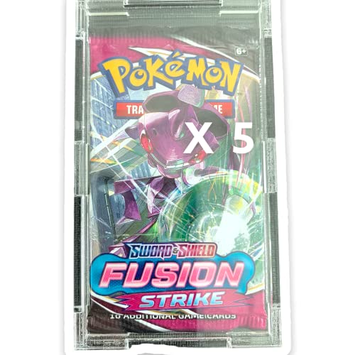PWorld Ultra Acrylic Booster Pack Display Case Box for Pokémon Yu-Gi-Oh Trading Cards Booster Packs (Pack of 5)