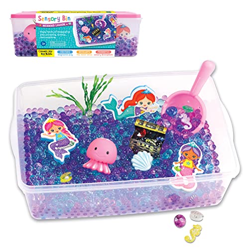 Creativity for Kids Sensory Bin: Mermaid Lagoon – Preschool Learning Toys for Girls and Boys Ages 3+, Mermaid Toys for Toddlers