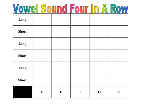 Vowel Sound Four In A Row