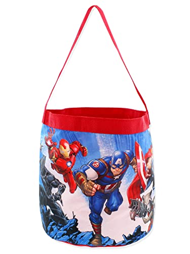 Marvel Avengers Kids Collapsible Nylon Gift Basket Bucket Tote Bag (One Size, Blue)