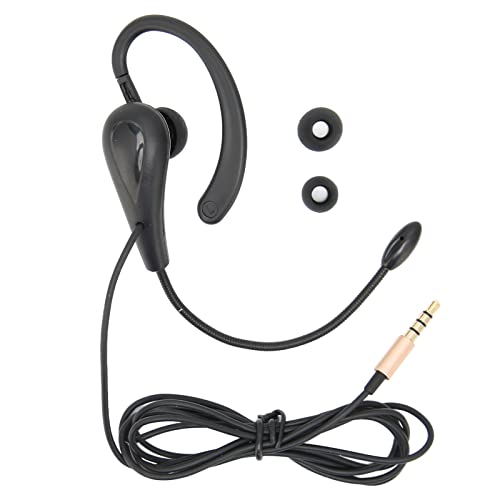 3.5mm Call Center Headset, Silicone Sleeves Removable Customer Service Headphone Tensile Wire Noise Cancelling Single Sided with Microphone for Laptop