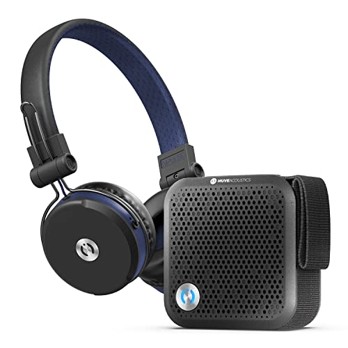 MuveAcoustics – Impluse Over Ear Wired Headphones & Aplus Portable Bluetooth Speakers, for Gift