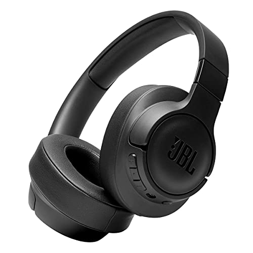 JBL Tune 710BT Wireless Over-Ear Headphones – Bluetooth Headphones with Microphone, 50H Battery, Hands-Free Calls, Portable (Black) (Renewed)