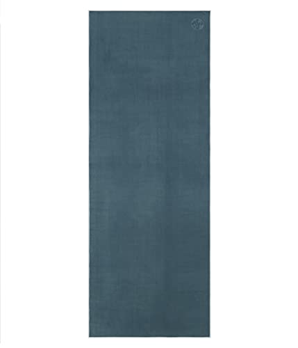 Manduka eQua Yoga Mat Towel – Quick Drying Microfiber, Lightweight, Easy for Travel, Use in Hot Yoga, Vinyasa and Power, 72 Inch (182cm), Sage Green