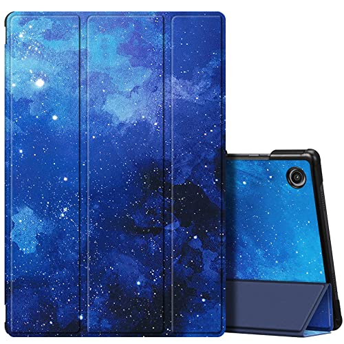 Fintie Slim Case for Samsung Galaxy Tab A8 10.5 Inch 2022 Model (SM-X200/X205/X207), Ultra Thin Lightweight Hard Back Shell Tri-Fold Stand Cover with Auto Wake/Sleep, Starry Sky