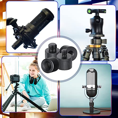 8 Pack Camera Screw Adapter 1/4 Male to 3/8 Female and 3/8 Male to 1/4 Female Camera Screw Adapter for Camera Tripod Stand Microphone Stand Mic Mount (Black) | The Storepaperoomates Retail Market - Fast Affordable Shopping