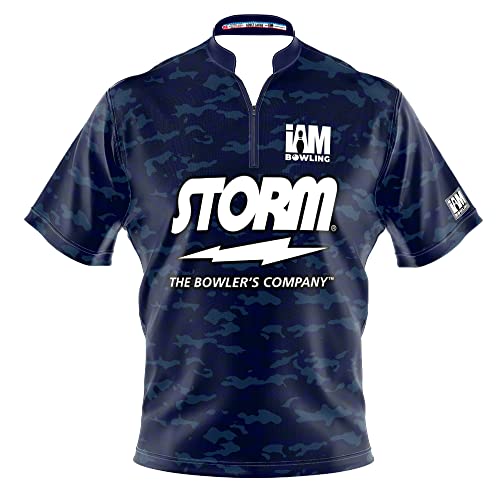 Logo Infusion Dye-Sublimated Bowling Jersey (Sash Collar) – I AM Bowling Fun Design 2042-ST – Storm – CAMO (X-Large)