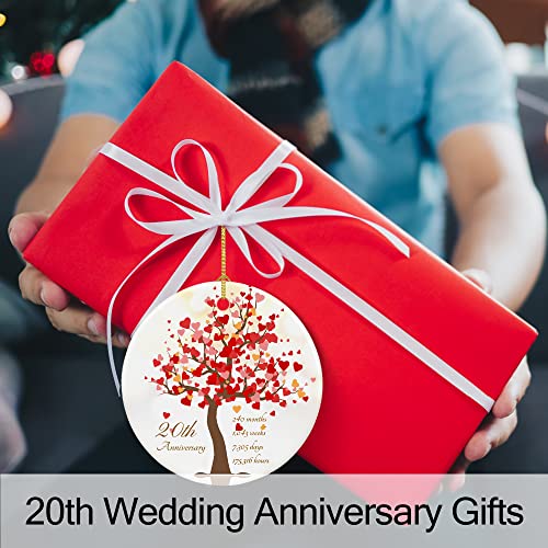 20th Anniversary Ornament, Gifts for 20th Wedding Anniversary, 20 Year Anniversary Mr and Mrs Gifts for Couple,Wife,Her, Valentines Day Gifts for Her,Him | The Storepaperoomates Retail Market - Fast Affordable Shopping