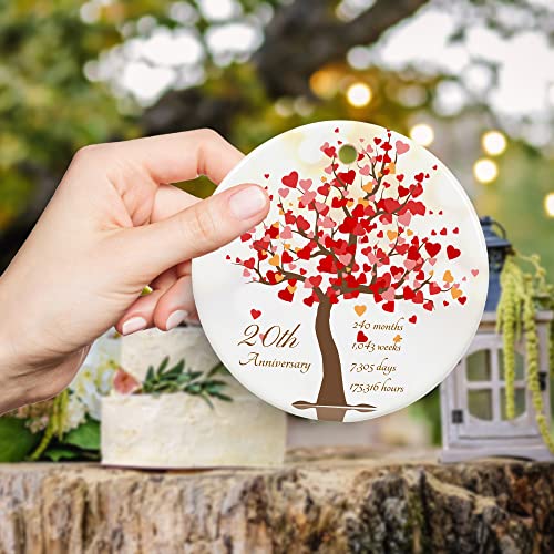 20th Anniversary Ornament, Gifts for 20th Wedding Anniversary, 20 Year Anniversary Mr and Mrs Gifts for Couple,Wife,Her, Valentines Day Gifts for Her,Him | The Storepaperoomates Retail Market - Fast Affordable Shopping