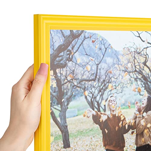ArtToFrames 8×10 Inch Yellow Picture Frame, This 1 Inch Custom Wood Poster Frame is Yellow – Comes with Foam Backing 3/16 inch and Regular Glass (FBPL0066-60823-YYLW-8×10) | The Storepaperoomates Retail Market - Fast Affordable Shopping