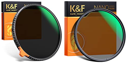 82mm Variable ND2-ND400 (1-9 Stops) & CPL Lens Filter Kit (2 Pcs) with 28 Multi-Layer Coatings