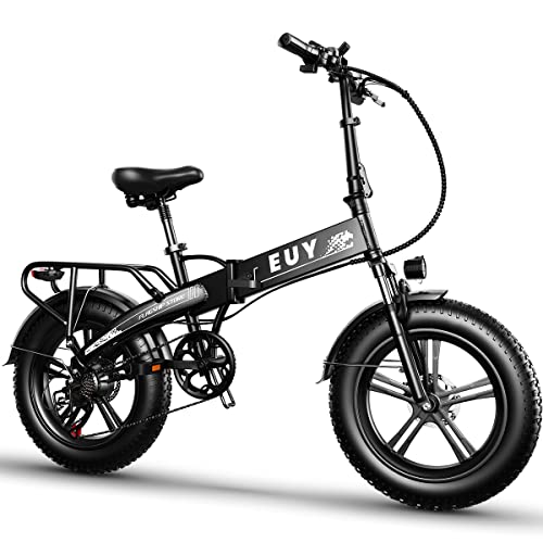 Auloor Electric Bike,750W Ebikes for Adults, 20″ Fat Tire Electric Bike for Adults, 30MPH Folding Electric Bike, 48V 12.8Ah Samsung Battery, Shimano 7-Speed Front Suspension Electric Bicycle