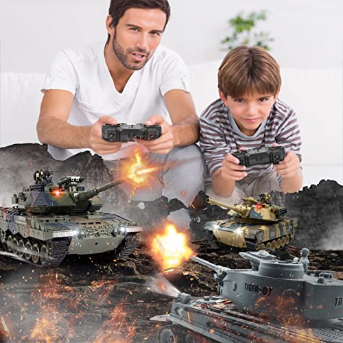 Supdex RC Tanks, 1:18 Scale German Leopard Army 2.4G Remote Control Tank Toys with Vibration Smoke Launch Bullets, 30 Mins Playtime Battle Tank Military Toys Vehicles for Boys Girls and Adults | The Storepaperoomates Retail Market - Fast Affordable Shopping