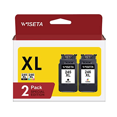 245XL 246XL Ink Cartridge High Yield Replacement for Canon Ink cartridges 245 and 246 PG-245XL CL-246 Used in PIXMA MX492 MX490 MG2522 MG2920 MG2922 TR4520 TR4522 TR4527 TS3320 TS3322 Printers 2-Pack
