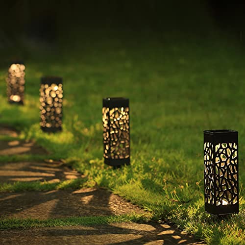 LAUREL CANYON 8 Pack Solar Path Lights, Outdoor Solar Landscape Lights with LED Bulbs, Decorative Lights for Garden, Lawn, Path, Yard, Driveway Black | The Storepaperoomates Retail Market - Fast Affordable Shopping