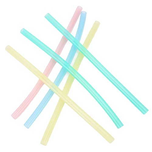 Entatial Silicone Drinking Straws, Easy Wash Soft Silicone Straws Random Color Comfortable