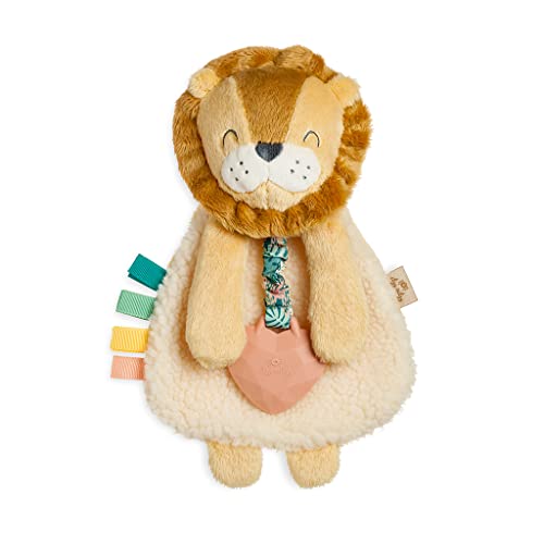 Itzy Ritzy – Itzy Lovey Including Teether, Textured Ribbons & Dangle Arms; Features Crinkle Sound, Sherpa Fabric and Minky Plush; Lion