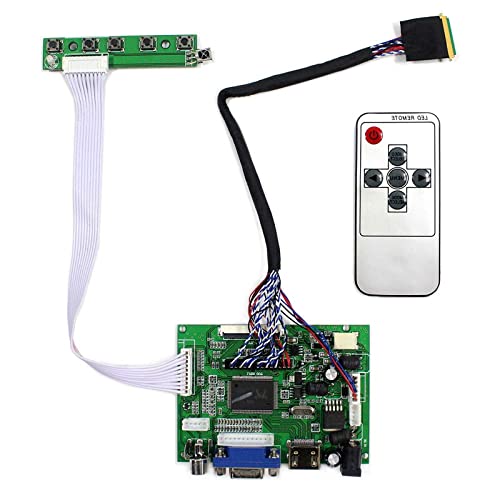 xiongbiao HDMI+2AV+LCD Controller Board for B156HTN03.3/B156HTN03.2 1920×1080 Screen 40pin Work for Arcade1Up Machine Modification