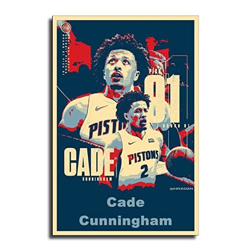 LIUYUN Cade Cunningham (2) Sports Player POP Art HD Print Posters and Prints Oil Paintings on Canvas Home Decor Art Wall Art 16x24inch(40x60cm)