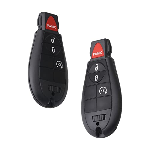 OCESTORE 2Pcs Car Key Fob Keyless Control Entry Remote M3N5WY783X Alarm 3 Button Vehicles Replacement Compatible with Ram 1500 2500 3500 GQ4-53T