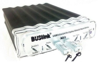 BUSlink CSX-20TSU3KKB CipherShield Dual Keys FIPS 140-2 Level 2 HIPAA 512-bit AES USB 3.0/eSATA Hardware Encrypted External Desktop Hard Drive (20TB)