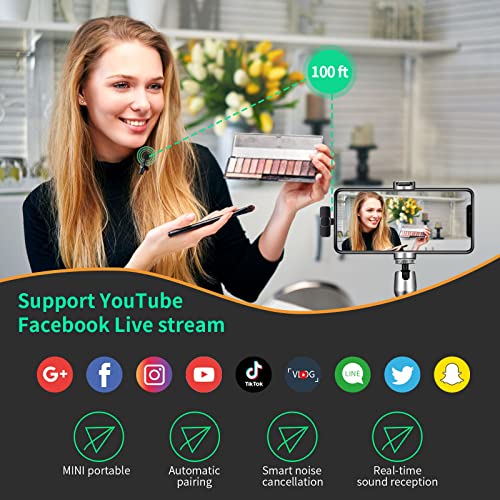ERNSITNG Wireless Lavalier Microphone for iPhone iPad, Plug&Play Auto-syncs Clip-on Mini Mic for YouTube,TikTok,Facebook,Live,Zoom Video Recording,Noise Reduction(NO APP or Bluetooth Needed) | The Storepaperoomates Retail Market - Fast Affordable Shopping