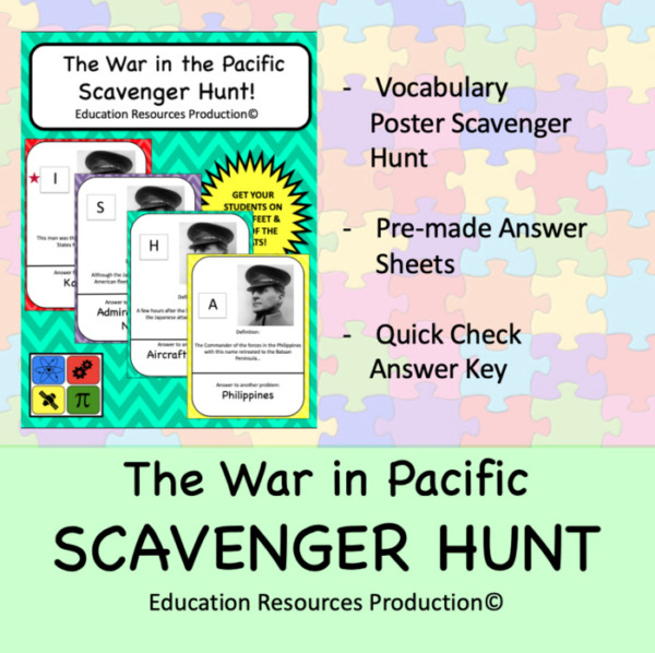 War in the Pacific Scavenger Hunt Activity