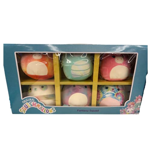 Official KellyToy Squishmallow 5 inch Boxed Set of 6 Squishmallows (Fantasy Squad Boxed 6 Pack)