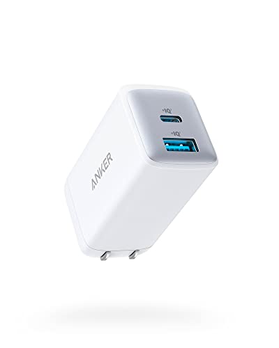 Anker USB C Charger 65W, 725 Charger, Ultra-Compact Dual-Port Foldable Travel Wall Charger for MacBook Pro/Air, iPad Pro, Galaxy S21/S10, Dell XPS 13, Note 20/10+, iPhone 13/Pro, Pixel, and More