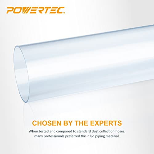 POWERTEC 70272V Clear PVC Dust Collection Pipe 4″ x 36″ Long, 1PK | The Storepaperoomates Retail Market - Fast Affordable Shopping