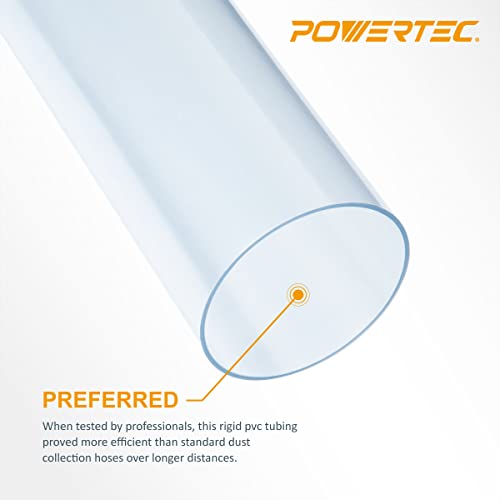 POWERTEC 70272V Clear PVC Dust Collection Pipe 4″ x 36″ Long, 1PK | The Storepaperoomates Retail Market - Fast Affordable Shopping