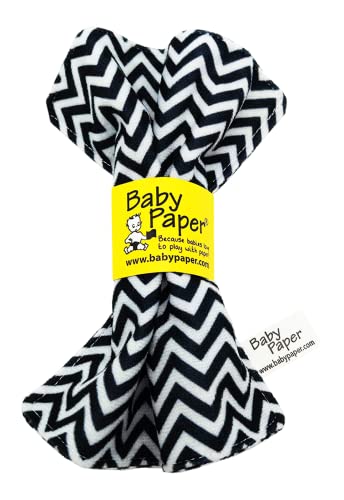 Baby Paper Original Crinkle Sensory Toy | Black and White Zig Zag | Crinkle Paper for Babies | Sensory Baby Toys