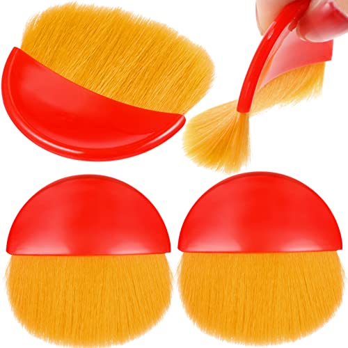 4 Pieces Brush Applicator Diamond Painting Brush Accessories Tools, Artist Drawing Flat Brush for Christmas DIY Gesso, Varnishes, Oil Paint, Acrylic Painting, Watercolor (Red and Gold)