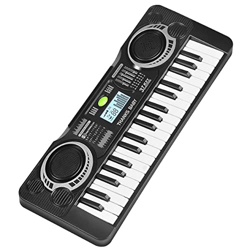 ADDLUCKY Electronic Keyboard Piano 37 Keys Piano Electronic Piano with Microphone Music Educational Gift Portable