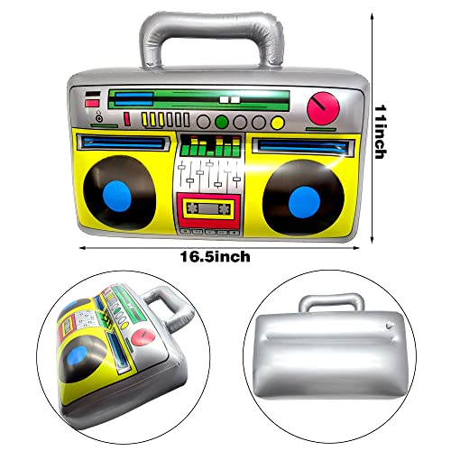 Forseezon Inflatable 30 Inches Microphones 80’s 90’s Throwback 16.5 Radio Boombox Party Supplies for Photo Booth Props Rock Star Favors Hip-Hop Theme Birthday Decorations (3 Pieces) | The Storepaperoomates Retail Market - Fast Affordable Shopping